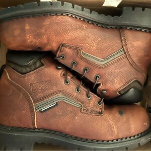MENS RED WING 2226 BROWN LEATHER SAFETY 6" WORK BOOTS SIZE 13D MADE IN USA